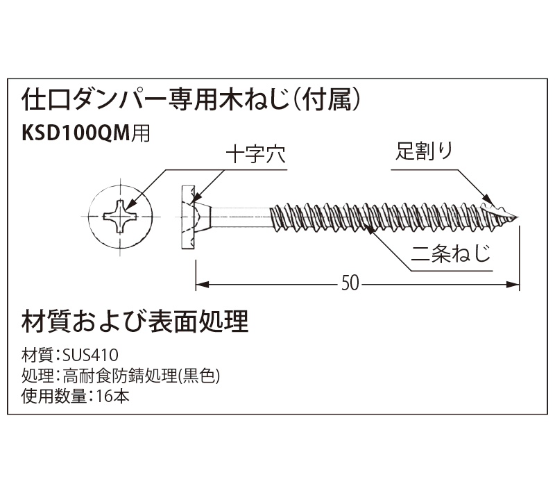 仕口ダンパーQMタイプ|材質および表面処理